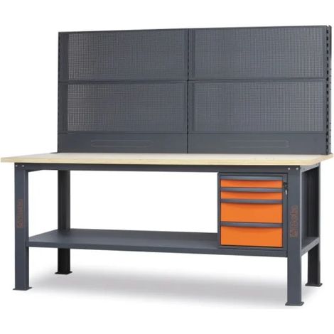 Beta C58BC-W2,1 4C/O+SVR Banco da lavoro completo con piano in legno 2,1 m e 4 cassetti (1/3)