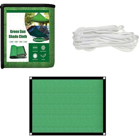 Grünes Sonnensegel, Schattierungsnetz, Sonnenschutzgewebe, UV-beständiges Sonnenschutznetz für Gewächshäuser, Parkplätze, Gärten und Höfe (1/5)