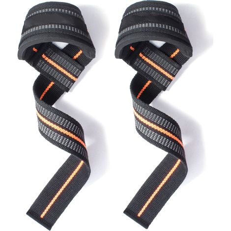 Sangles De Levage - Pour Halterophilies Et Entraînement De Force - En Coton Et Nylon - Réglables - Pour Poignets Et Barres - Par 2 (1/5)