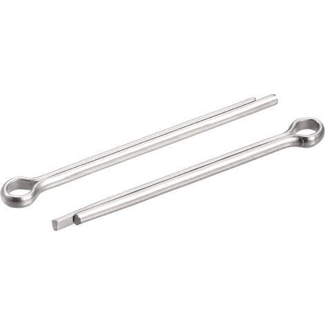 60pcs Fendu Goupille Acier Inox Pinces Fixation Raccord pour Automobile, Mécanique 2,5 mm x 40 mm (1/5)