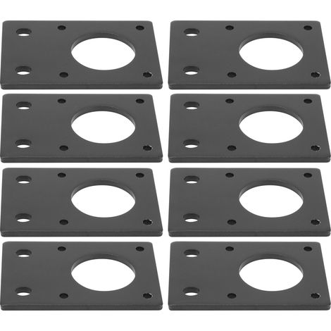 42 Schrittmotorhalterung, flache Montageplatte aus Aluminiumlegierung für 3D-Drucker, Schwarz (1/5)