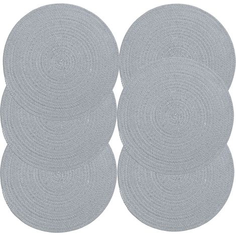 Lot de 6 sets de table ronds en coton ALANA (1/3)