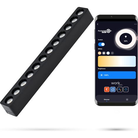 Tuya Grille Faretto lineare Zigbee S12 da 12W per binari SLIM TRACK e FiberFLEX, 48 V CC, dimmerabile da 3000 a 6000 K (1/5)
