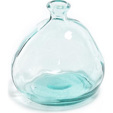 Vaso in vetro trasparente, recipiente a forma di sfera -Ø 20 x 18 cm