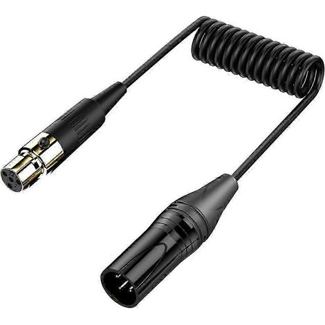 Câble audio XLR mâle 3 broches vers mini XLR femelle 4 broches pour amplificateur, table de mixage, microphone et caméra (1/5)