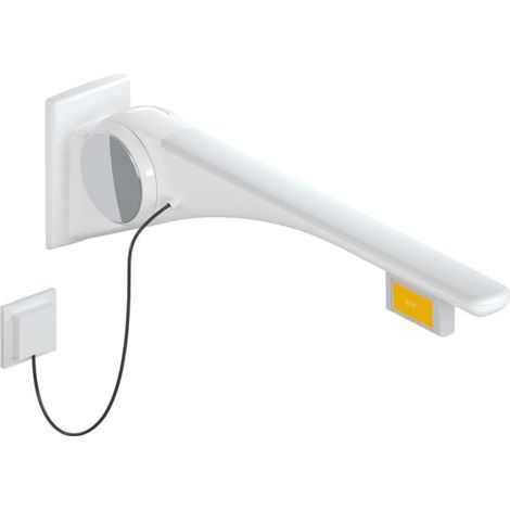 HEWI 802.50.46260 Poignée d'appui rabattable Basic, 750 mm, gauche (1/2)