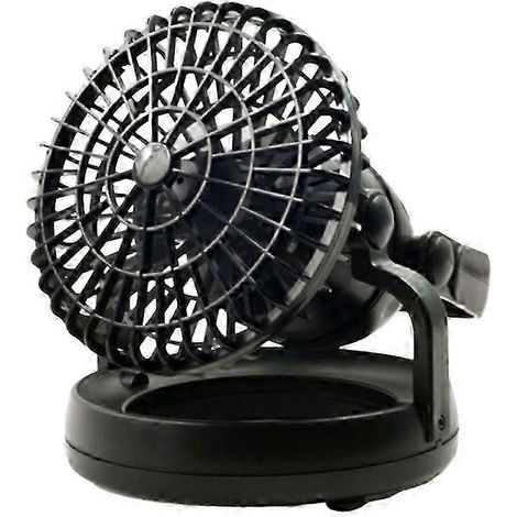Ventilateur de plafond de camping LED créatif et robuste 2 en 1, lampe de camping multifonctionnelle à 18 LED pour intérieur et extérieur (noir, sans piles) (1/4)
