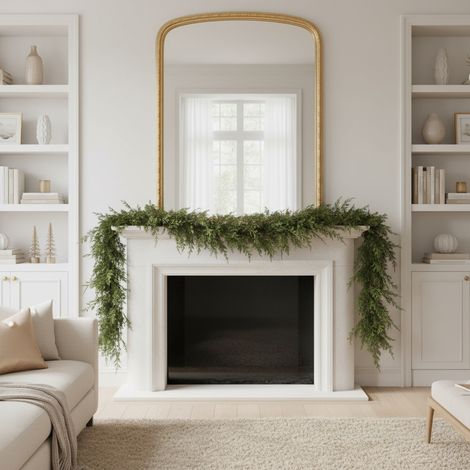 Festone natalizio Thuja verde decorazione natalizia da 195 cm (1/3)
