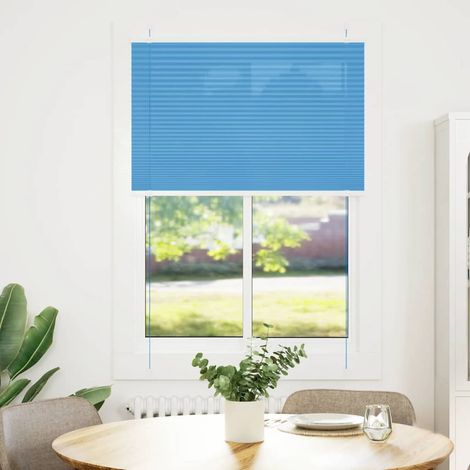 Maison Exclusive - Tenda Plissettata Blu 85x100 cm Larghezza Tessuto 84,4 cm