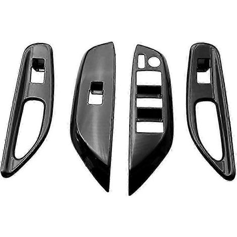Cache-bouton de lève-vitre noir brillant pour accoudoir de porte YARiS 2020-2023 (1/5)