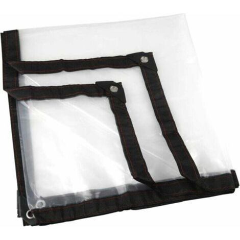 Transparent Tarpaulin, Clear Garden Waterproof Tarp Anti-Freeze Rainproof Film Insulating Film Awning PE Plastic Cover (2 2m) (1/5)