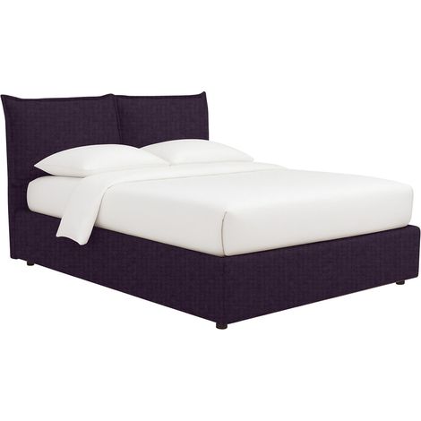 Letto Singolo Newquay, Sfoderabile, Contenitore Made in Italy, Viola