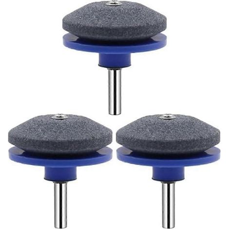 Affûteur de lames de tondeuse, kit d'affûtage de lames de tondeuse, accessoire universel pour tondeuses à gazon compatible avec toute perceuse électrique portative. (1/4)