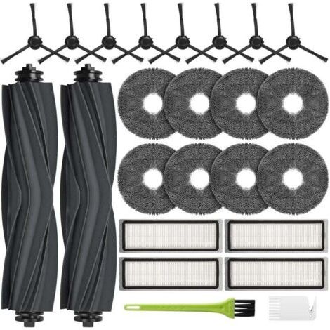 Kompatibel mit Dreame L10 Prime / L10s Ultra / Xiaomi X20 Plus / X10 Plus. Ersatzteile für Dreame L10s Pro: 2 Hauptbürsten, 8 Reinigungstücher, 4 Filter, 8 Seitenbürsten.