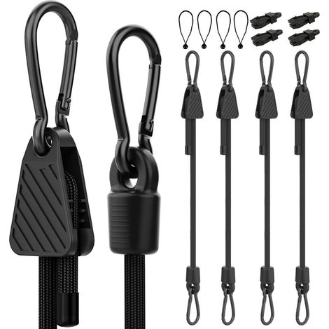Spanngummi Set mit Haken & Clips, 120cm Verstellbar, 15cm Kugelspanner, 12 Stück (1/5)