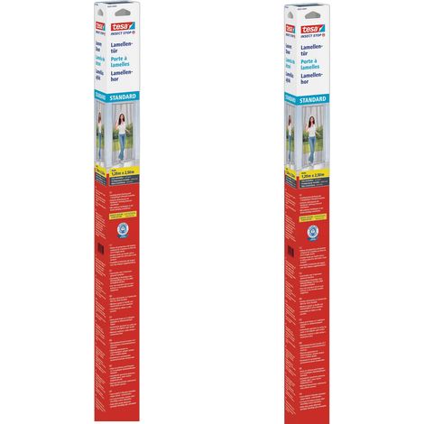 Zanzariera a lamelle TESA per porte finestre, colore nero, 2,5x1,2 m (confezione da 2) (1/5)