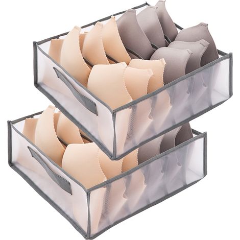 Organisateur de tiroir à soutiens-gorge, séparateur pour armoire à sous-vêtements, boîte de rangement pour sous-vêtements, organisateur de placard et boîte de rangement (1/5)