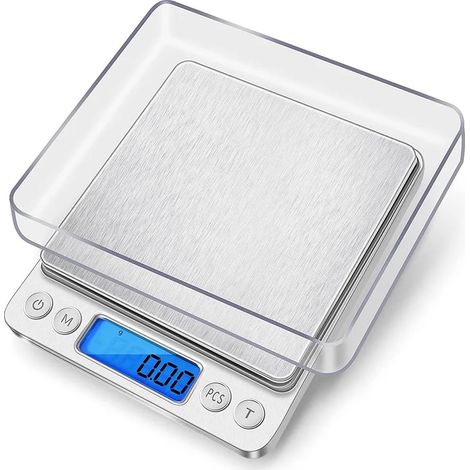 Balance de cuisine numérique 3000 g/0,1 g, mini balance électrique, petite balance alimentaire de précision, tare, conversion d'unités de poids, longue autonomie (1/5)