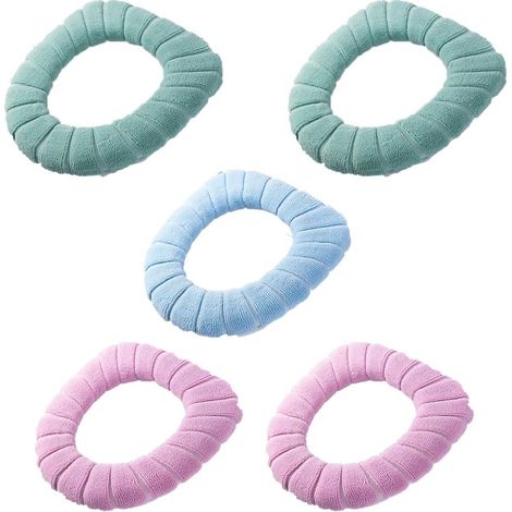 WC-Sitzbezug – Dicke, elastische Acrylfaser – Für Standard-Rund-WC-Sitze – 5er-Pack (1/5)