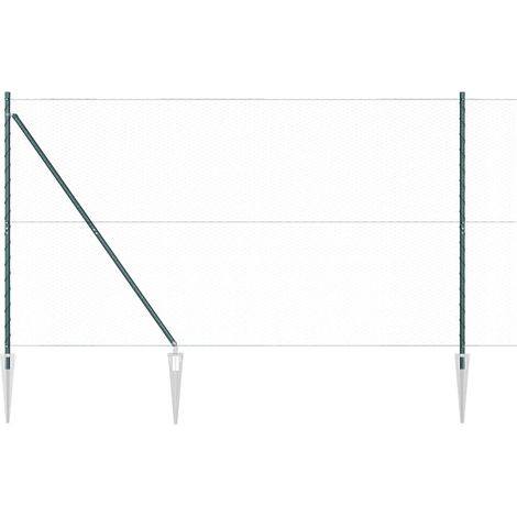 Maison Exclusive - Schweißdrahtzaun mit Spikes 10 x 1,5 m (B x H)