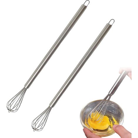 Lot de 3 Mini fouet,Acier inoxydable,23 cm,Argenté,Cuisine (1/5)