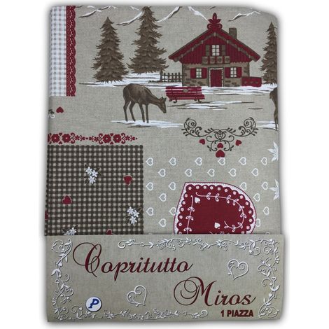 TELO ARREDO Copritutto GRAN FOULARD Copriletto COPRIDIVANO Tessuto MIROS VALBADIA 1 PIAZZA (1/2)