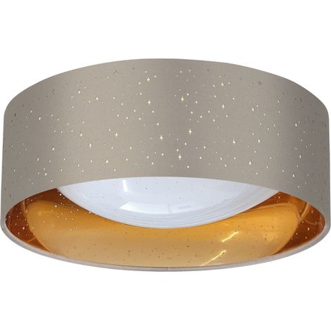 Plafonnier LED 18W 4000K taupe/or Tuluza Polux Ø32 cm (1/5)