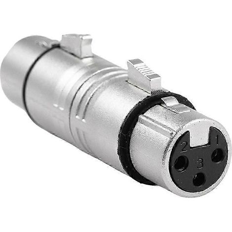 Lot de 2 adaptateurs XLR femelle vers femelle (XLR 3 broches femelle vers 3 broches femelle), convertisseur de genre, rallonge de microphone kns (1/5)