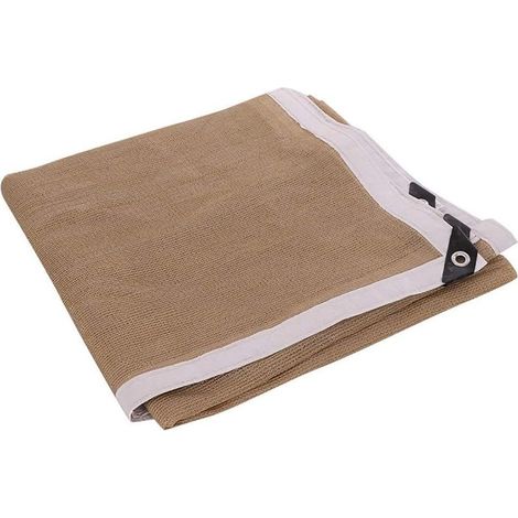Toile d'ombrage beige, filet de protection solaire rectangulaire, brise-vue pour balcon, offrant 85 % d'ombrage, pour terrasse, jardin, terrasse, 2 x 3 m