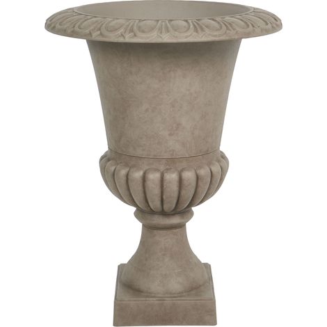 Plant Pot Taupe Stone Mixture 47x60 cm Indoor Outdoor MELOS (1/5)