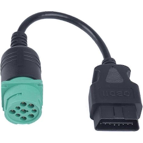 Câble adaptateur OBD1 vers OBD2, connecteur mâle 9 broches J1939 vers prise mâle 16 broches, pour scanner de diagnostic automobile, liaison fiable et rapide. (1/5)