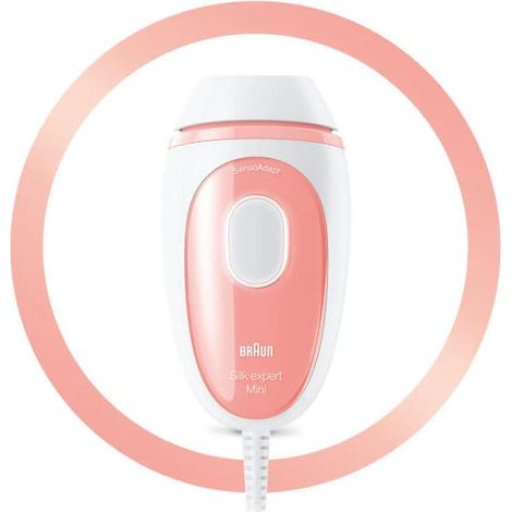 Depiladora Depiladora luz pulsada IPL BRAUN IPL PL1000 Rosa, Blan (1/4)