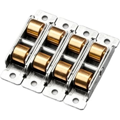4pcs Poulie fenêtre acier inoxydable roues cuivre brillant rainure U 77/80mm (1/5)
