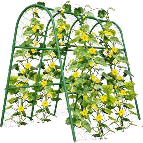 Enrejado para plantas trepadoras, diseño en forma de U, construcción resistente a la corrosión, 160 x 120 cm. (1/2)