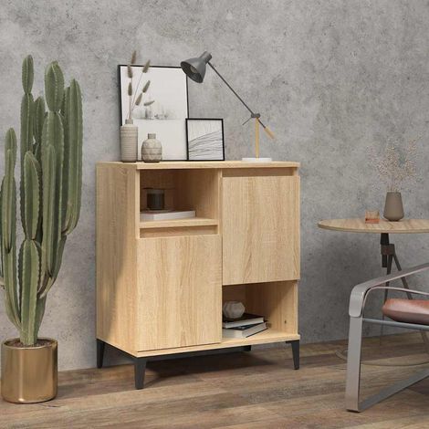Aparador de madera contrachapada roble Sonoma 60x35x70 cm (1/4)