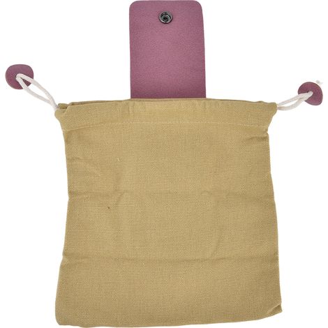 Sac de cueillette de fruits à porter à la ceinture, toile et PU, pliable, gain de place, sac de récolte, kaki (1/5)
