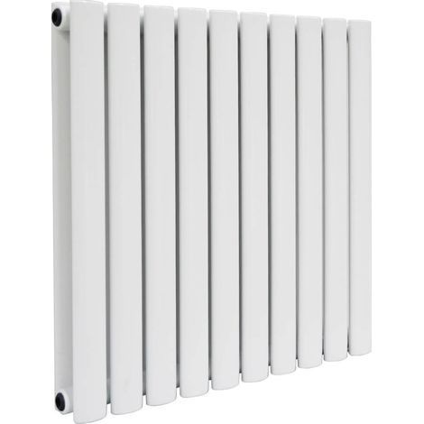 Warmehaus Oval Panel Radiator White Horizontal Double 600x590mm (1/4)