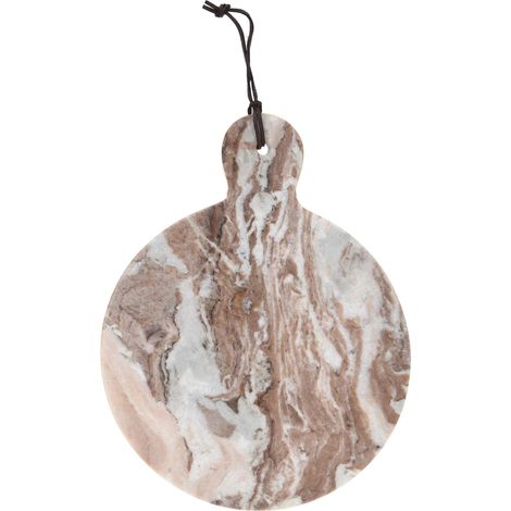 Tabla de cortar redonda de mármol Adelsten 28x35x1,5 cm mármol beige duka (1/5)