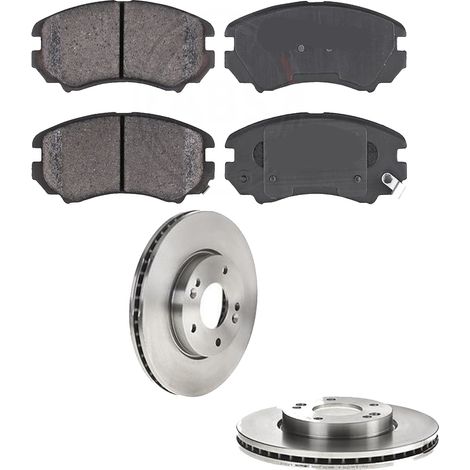 KIT FRENI ANTERIORI compatibile con HYUNDAI COUPE (GK) - DISCHI + PASTIGLIE OEM: FDB1733 / 17640 /SOSTITUZIONE DIRETTA/BASSA POLVERE/SILENZIOSO (1/5)