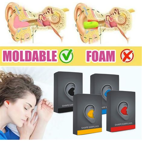 Bouchons d'oreille en mousse confortables pour la nuit, le bureau et la concentration - Isolation acoustique optimale (1/5)