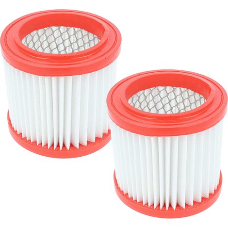 vhbw 2x Filtro reemplaza Einhell 235161001007 para aspirador de ceniza - filtro Hepa rojo blanco (1/4)