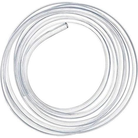 5 Mètre Tuyau PVC Tube Flexible de Pression Tuyau d'Aquarium Transparent pour le Transport de Gaz et de Liquide (4 mm x 6 mm)