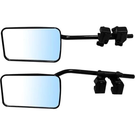 Specchietti retrovisori universali a clip per gancio di traino, adatti a caravan, auto e camion. Estensioni regolabili per gli specchietti retrovisori. (1/5)