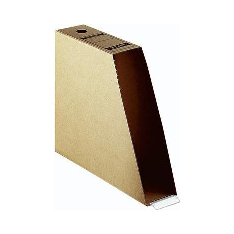 LEITZ Stehsammler Leitz 8 x 32,5 x 27 cm (B x H x T) DIN A4 Werkstoff: Wellpapperecycelt/Natronpapier kaschiert naturbraun (1/4)