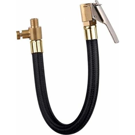 Tuyau Pompe Gonflage Pneu, 60 CM Tuyau en Caoutchouc d'air de Valve Voiture Mandrin de Pneu (1/4)
