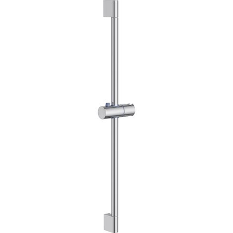 1 Barre de douche 70cm Acier inoxydable Réglable Support pivotant Chromé Salle de bain