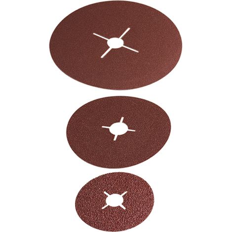 Wolfcraft 8WH60000CJ07 Schleifpapier für Schleifteller ungelocht Körnung (num) 24, 40, 60, 100 (Ø) (1/2)