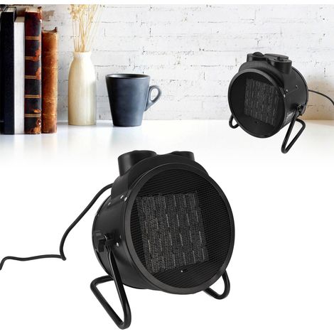 Chauffage électrique d'extérieur pour usage domestique et industriel - Ventilateur de serre, chauffage d'appoint portable, norme européenne 220V 3000W, noir. (1/5)