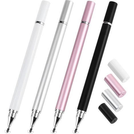Set di 4 stilo, penna 2 in 1 per tablet, touchscreen e telefoni cellulari, compatibile con iPad, iPhone, Samsung, Huawei, ecc. (1/5)
