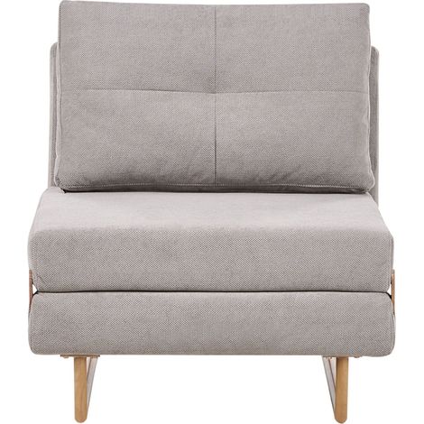 Single Sofa Bed JERSLEV Fabric Grey (1/5)